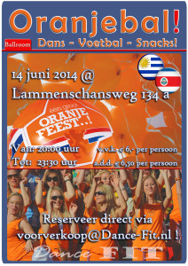 Poster Oranjebal 2014 in Leiden
