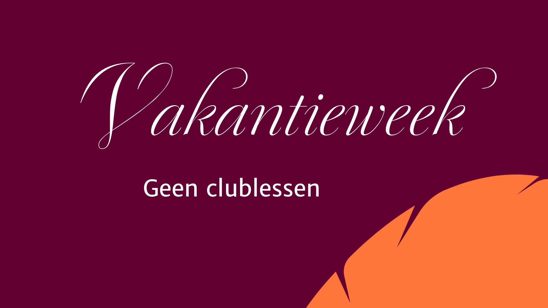 Event Image Vakantieweek geen clublessen