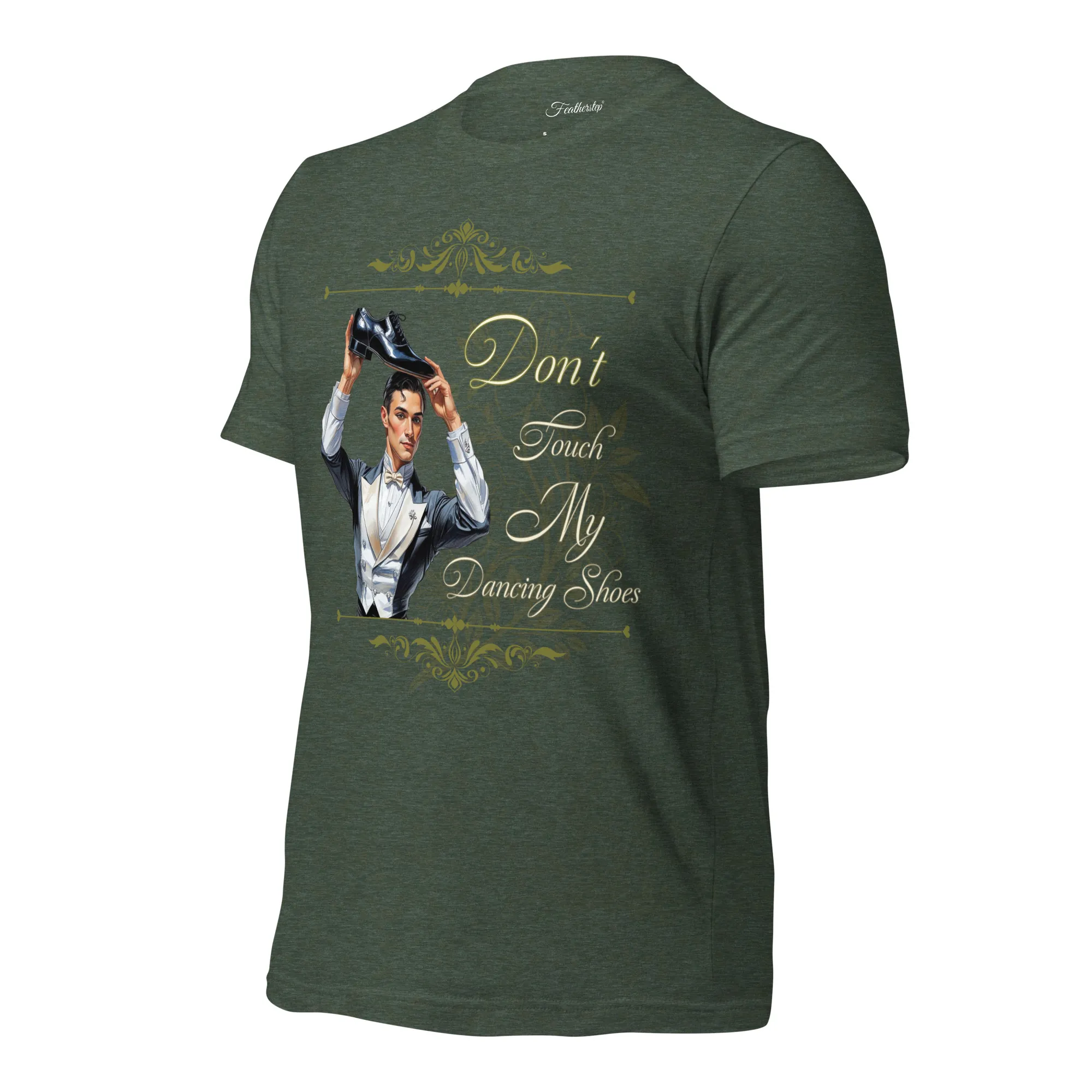 T-shirt Dont Touch My Dancing Shoes for Men (Green) 2 T-shirt Dont Touch My Dancing Shoes for Men (Green) - Afbeelding 2