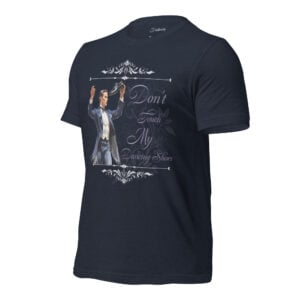 unisex staple t shirt heather navy left front 68873a6896337