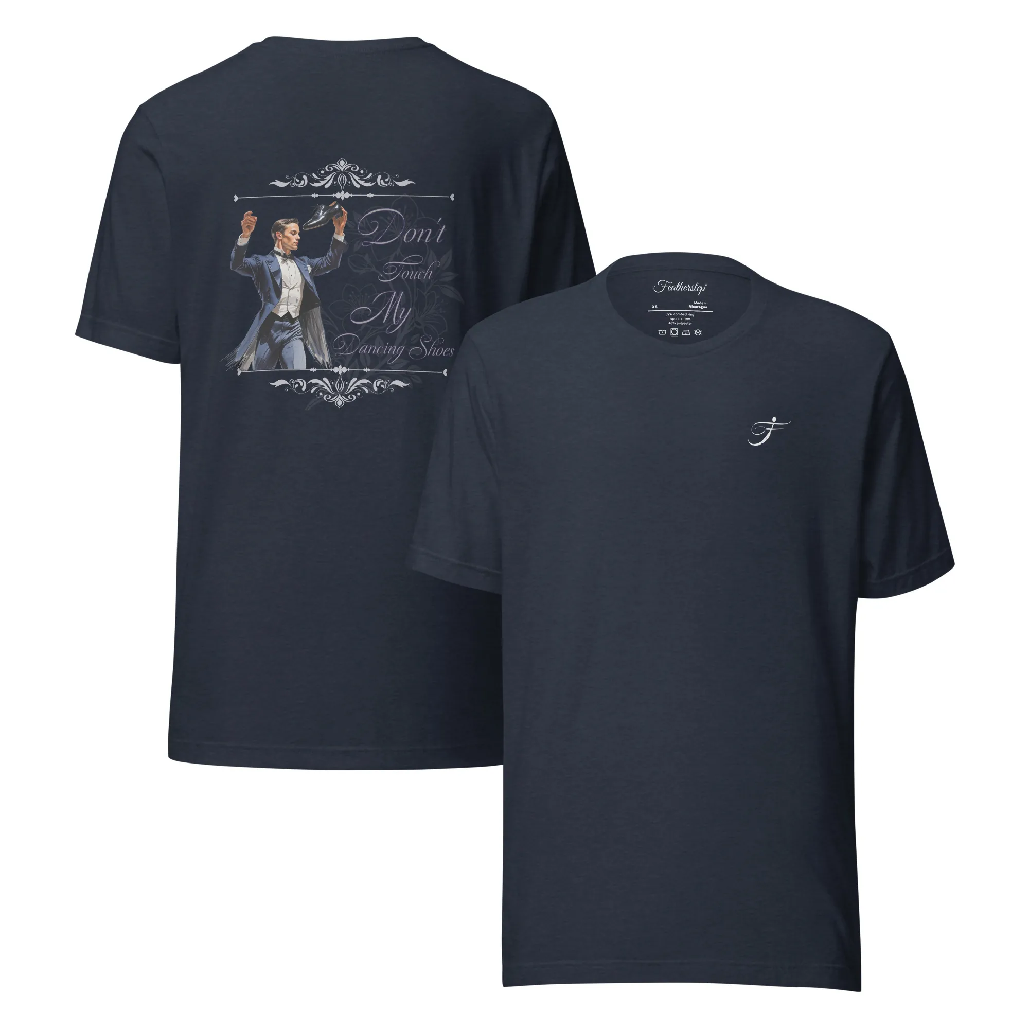 Duo Print T-shirt Dont Touch My Dancing Shoes for Men (Blue) 1 Duo Print T-shirt Dont Touch My Dancing Shoes for Men (Blue)