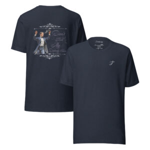 Duo Print T-shirt Dont Touch My Dancing Shoes for Men (Blue)